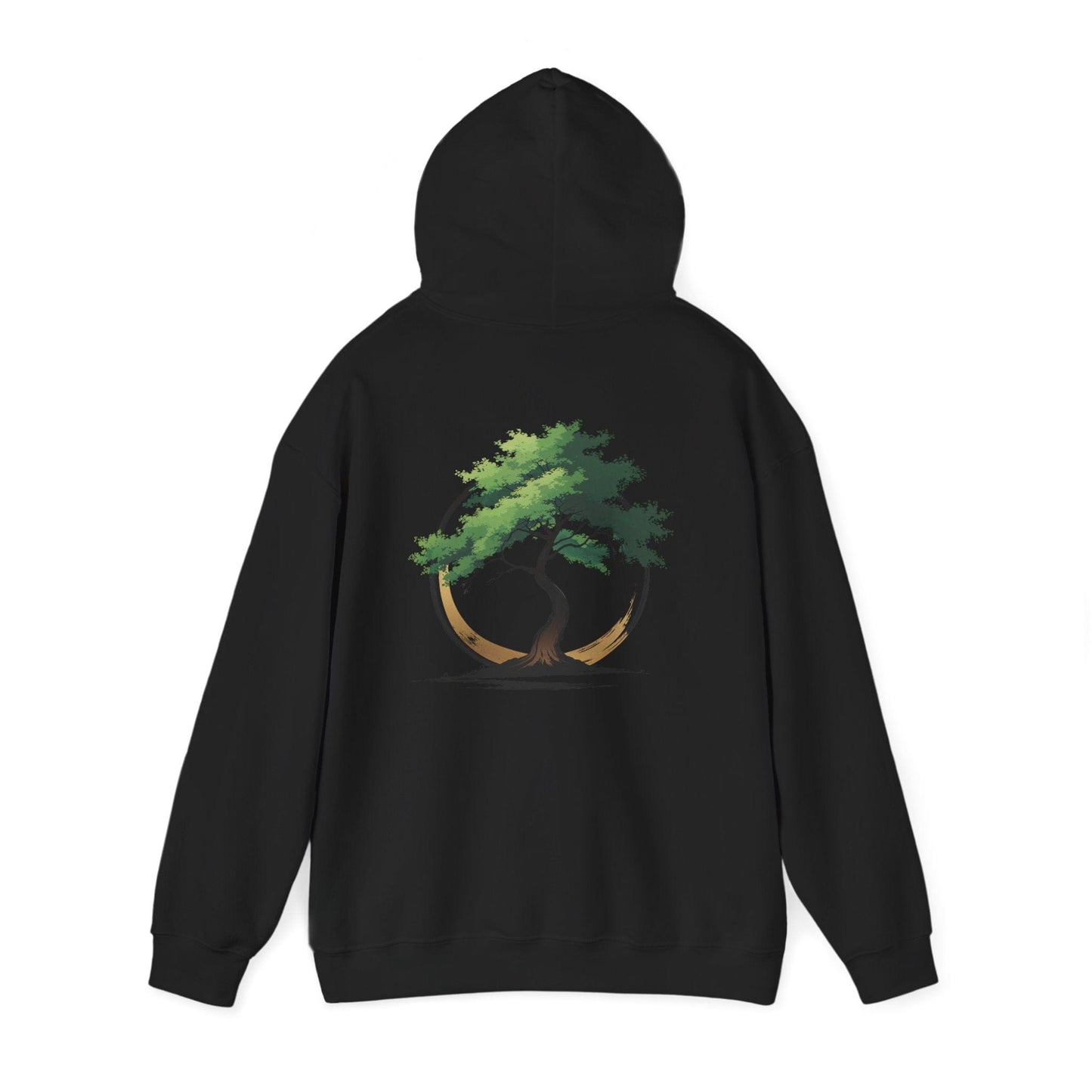 Black | The Zen Tree Hoodie, back view 2