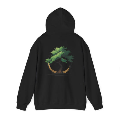Black | The Zen Tree Hoodie, back view 2
