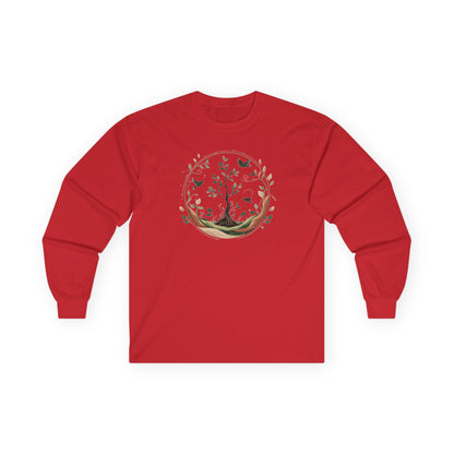 Red | Circle of Life Long Sleeve Tee, front view