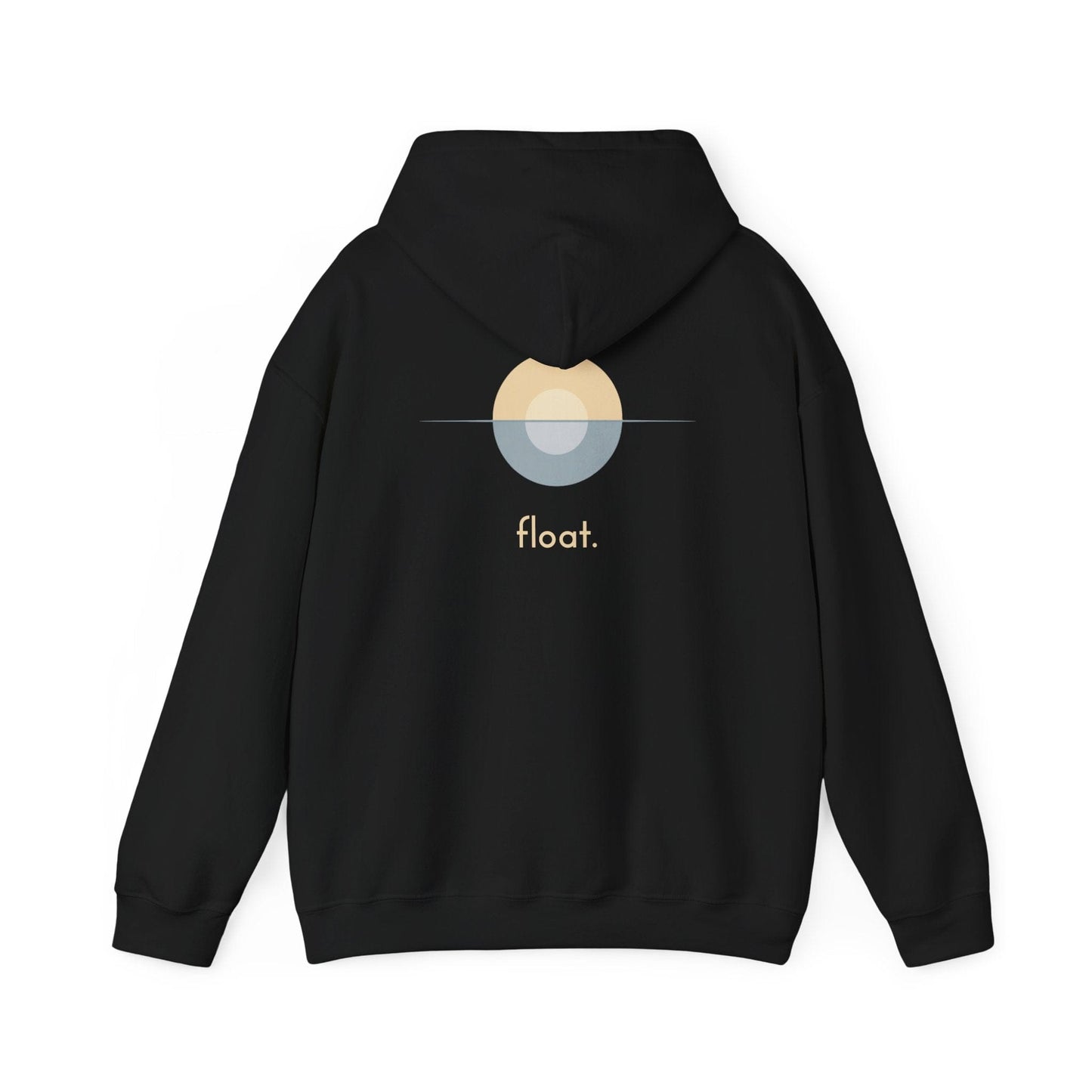 Black | Float Hoodie, back design view