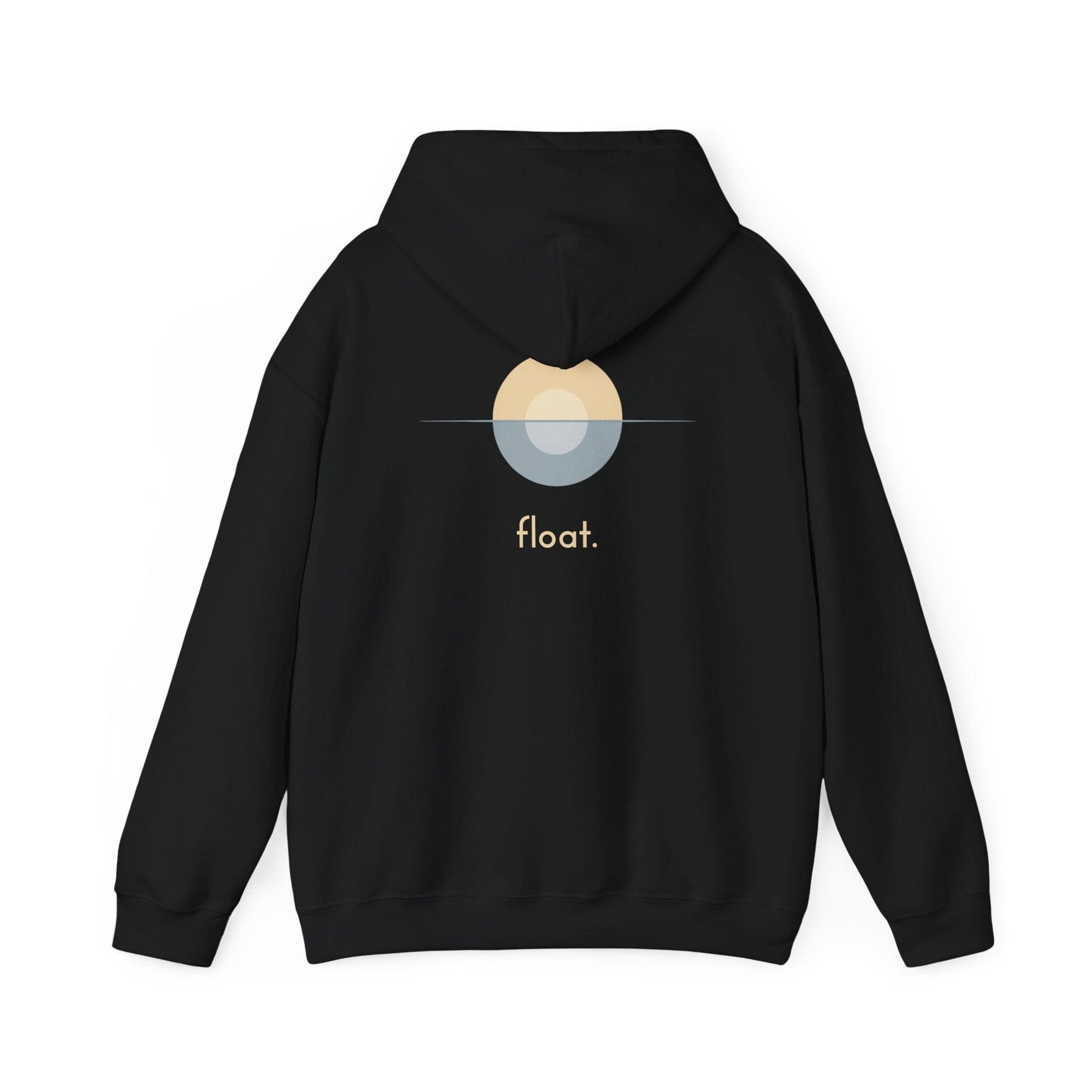 Black | Float Hoodie, back design view