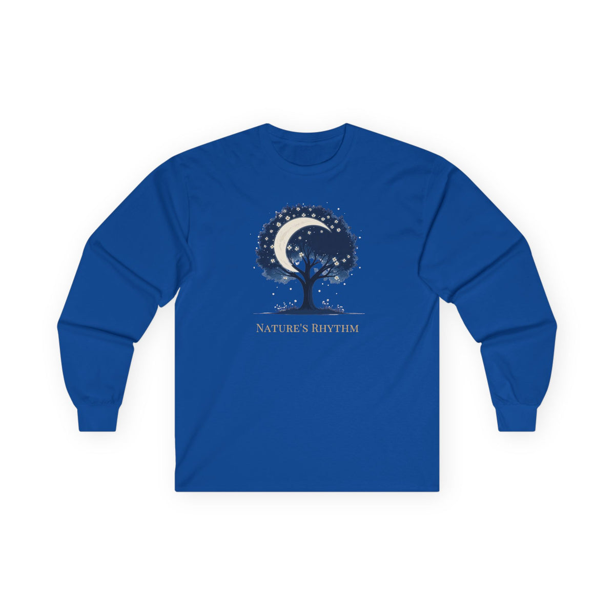 Royal | Nature's Rhythm Long Sleeve Tee, front view