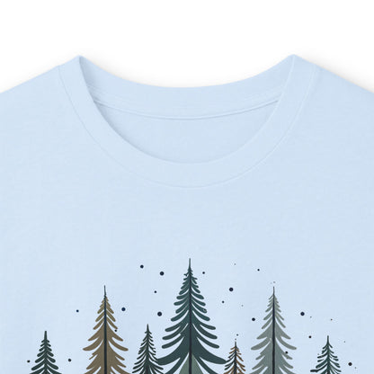 Light Blue | Silent Pines Long Sleeve Tee, folded view