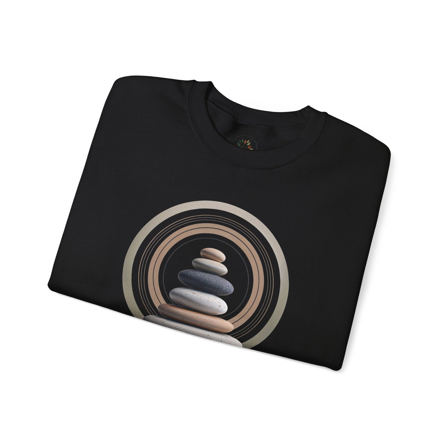Black | Echoes of Calm Sweatshirt, folded view