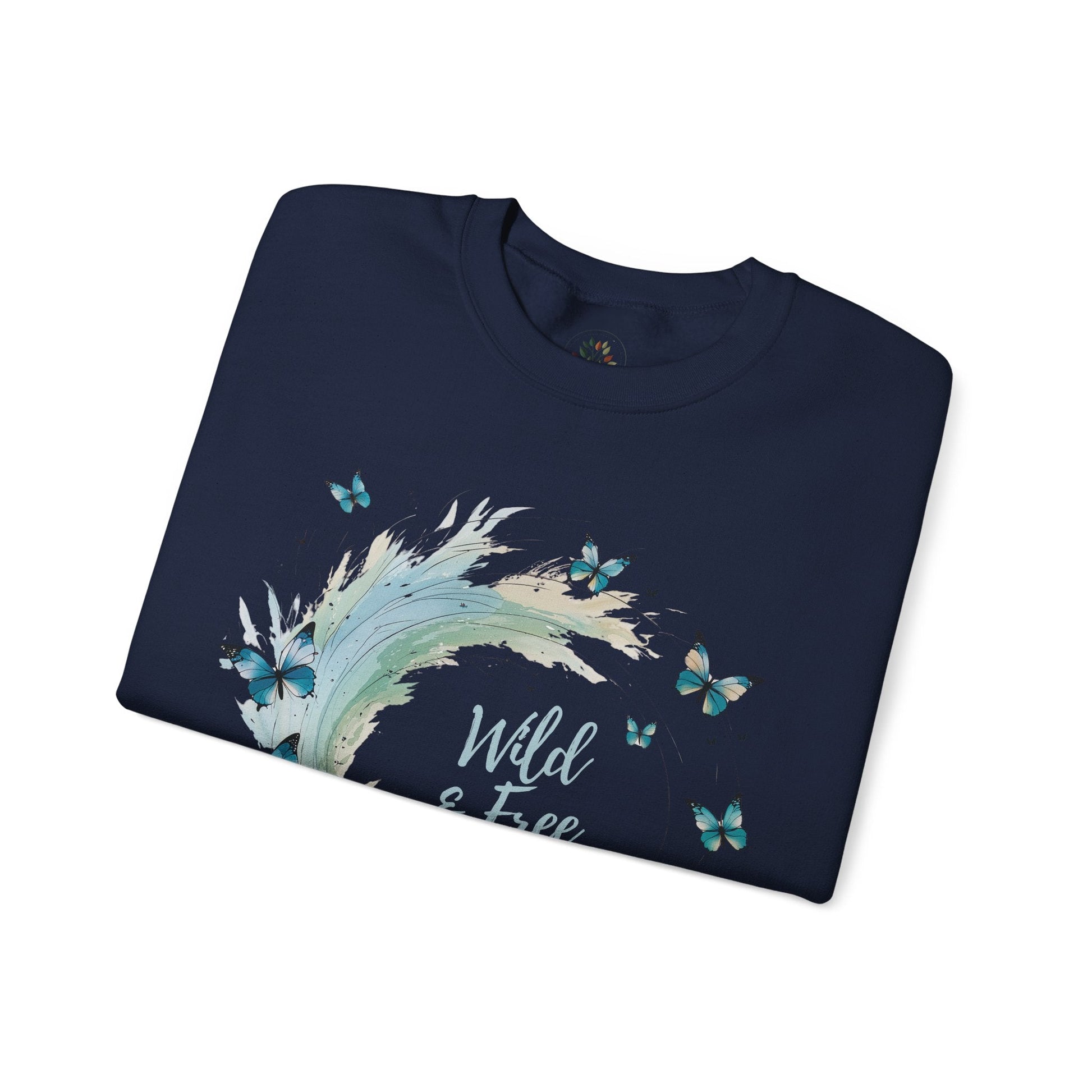 Navy | Wild & Free Sweatshirt, folded view