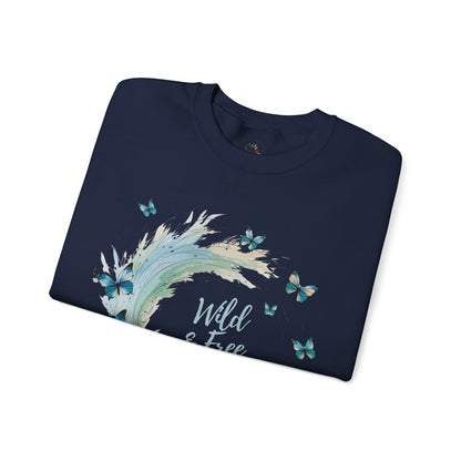 Navy | Wild & Free Sweatshirt, folded view