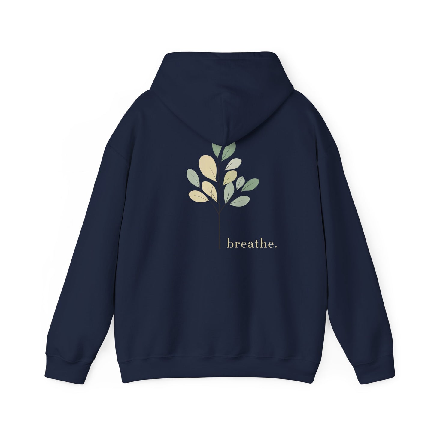 Navy | Breathe Hoodie, back design view