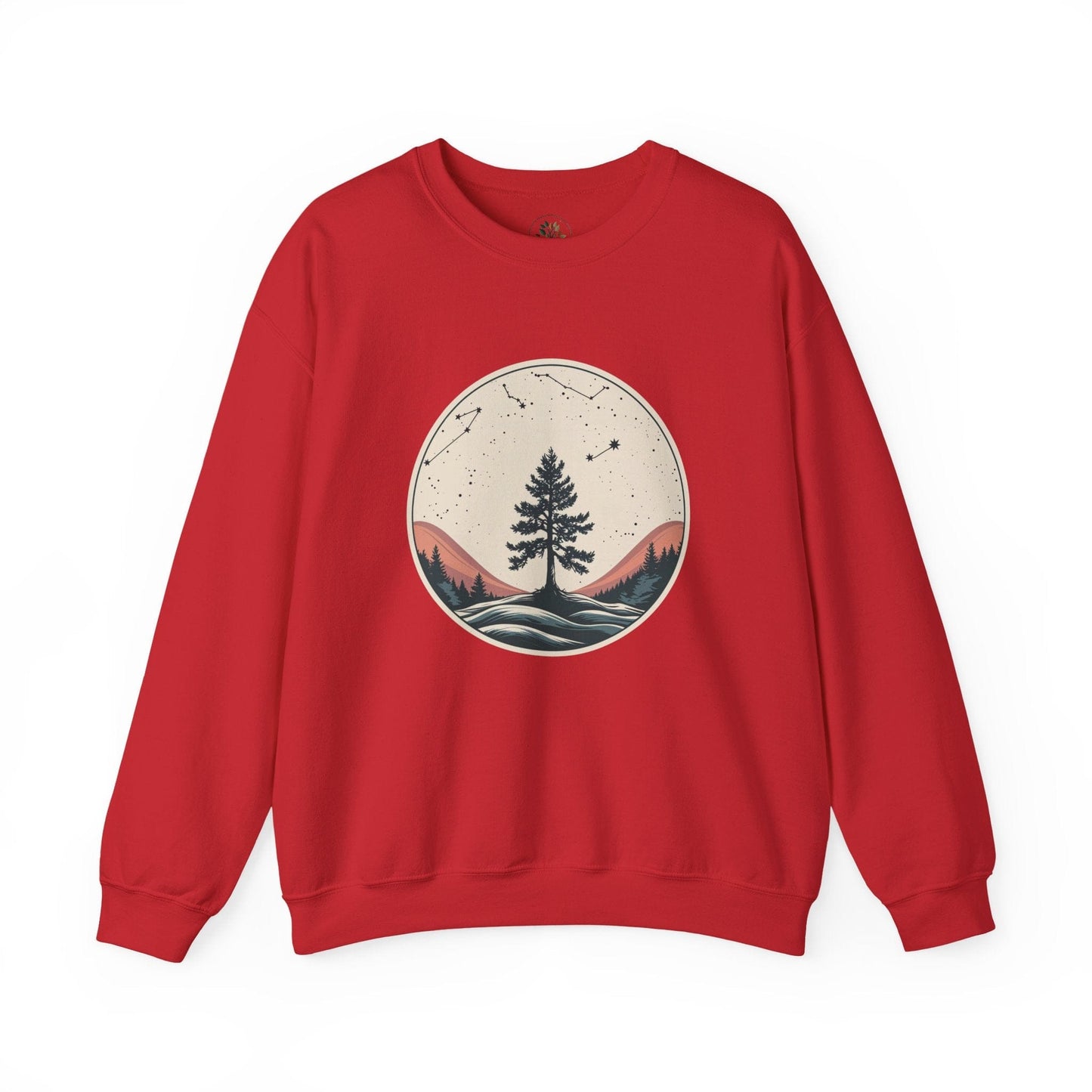 Red | Rooted in Stars Sweatshirt, front view