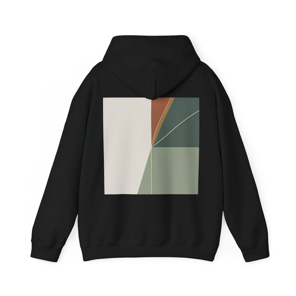 Black | Divide Hoodie, back design view