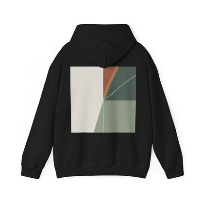 Black | Divide Hoodie, back design view
