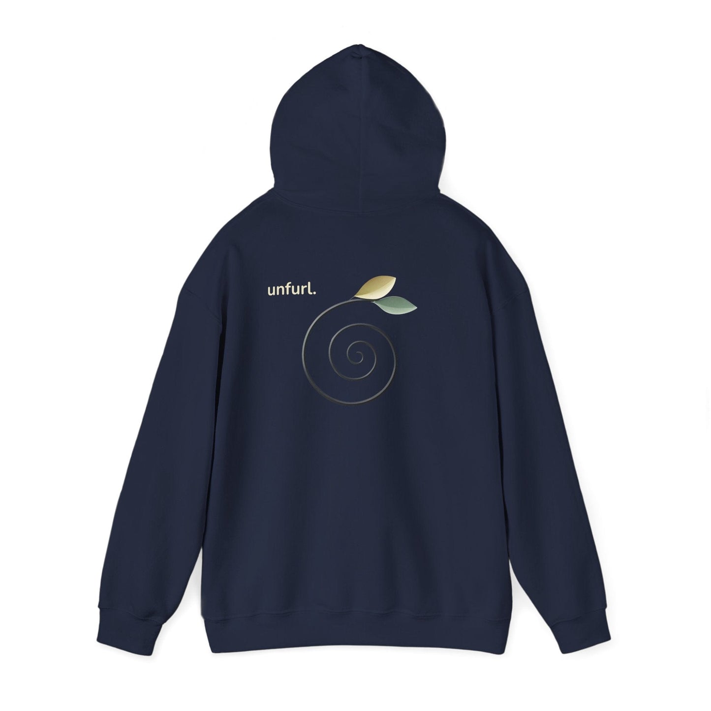 Navy | Unfurl Hoodie, back view 2