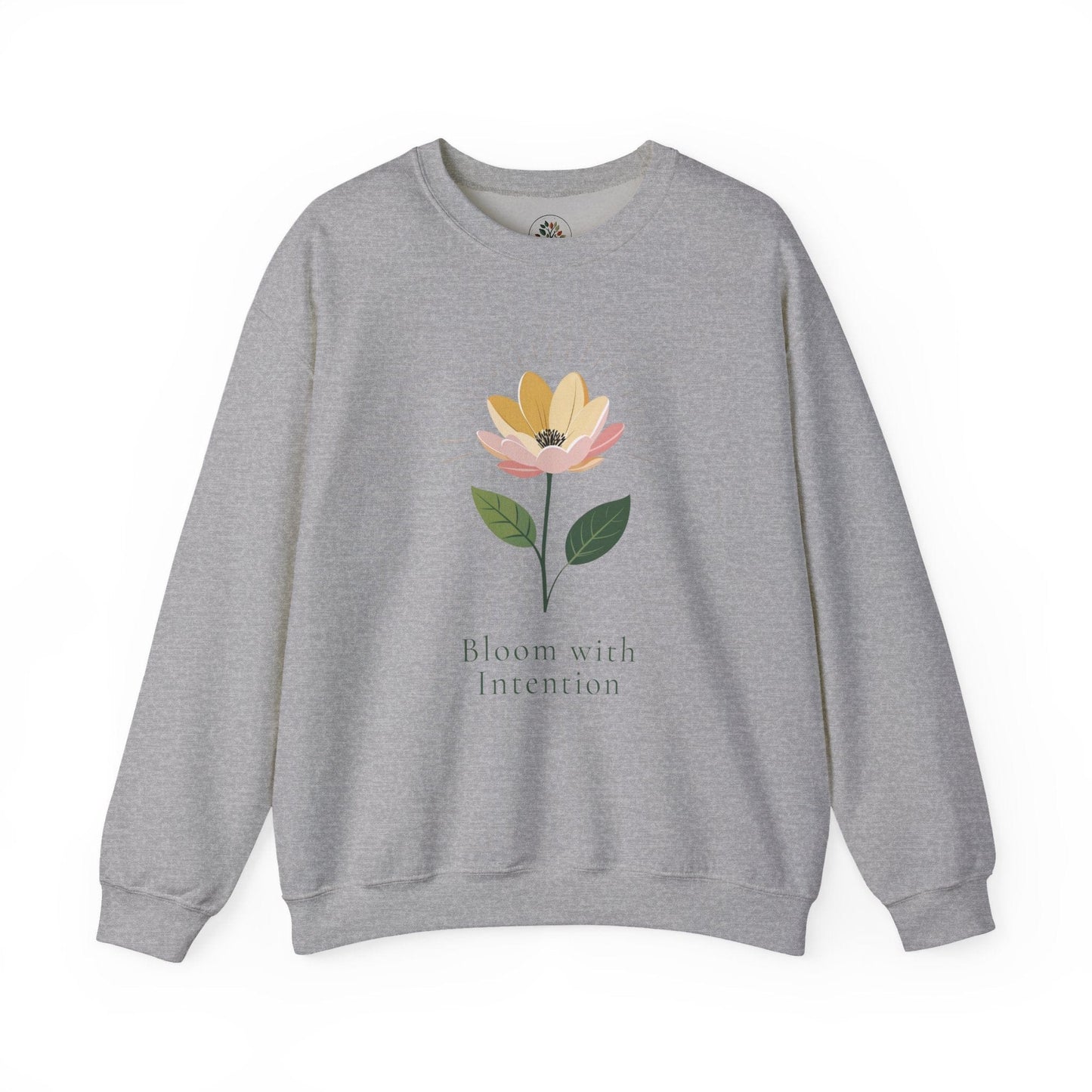 Sport Grey | Bloom with intention Sweatshirt, front view