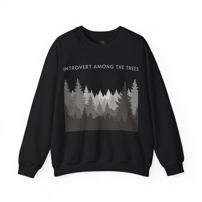 Black | Introvert Among the Trees Sweatshirt, front view