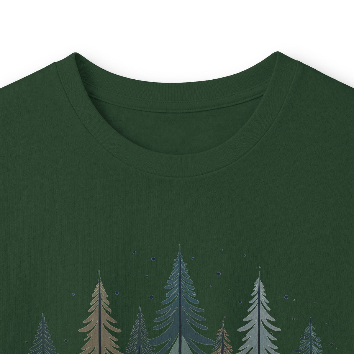 Forest Green | Silent Pines Long Sleeve Tee, folded view