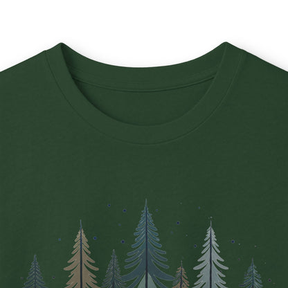 Forest Green | Silent Pines Long Sleeve Tee, folded view
