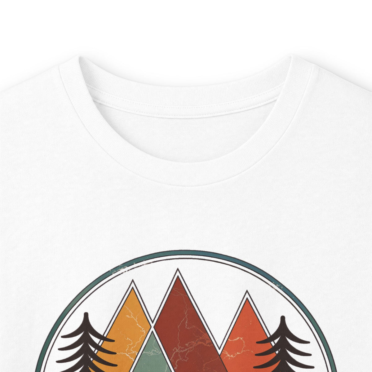 White | Retro Horizon Long Sleeve Tee, folded view