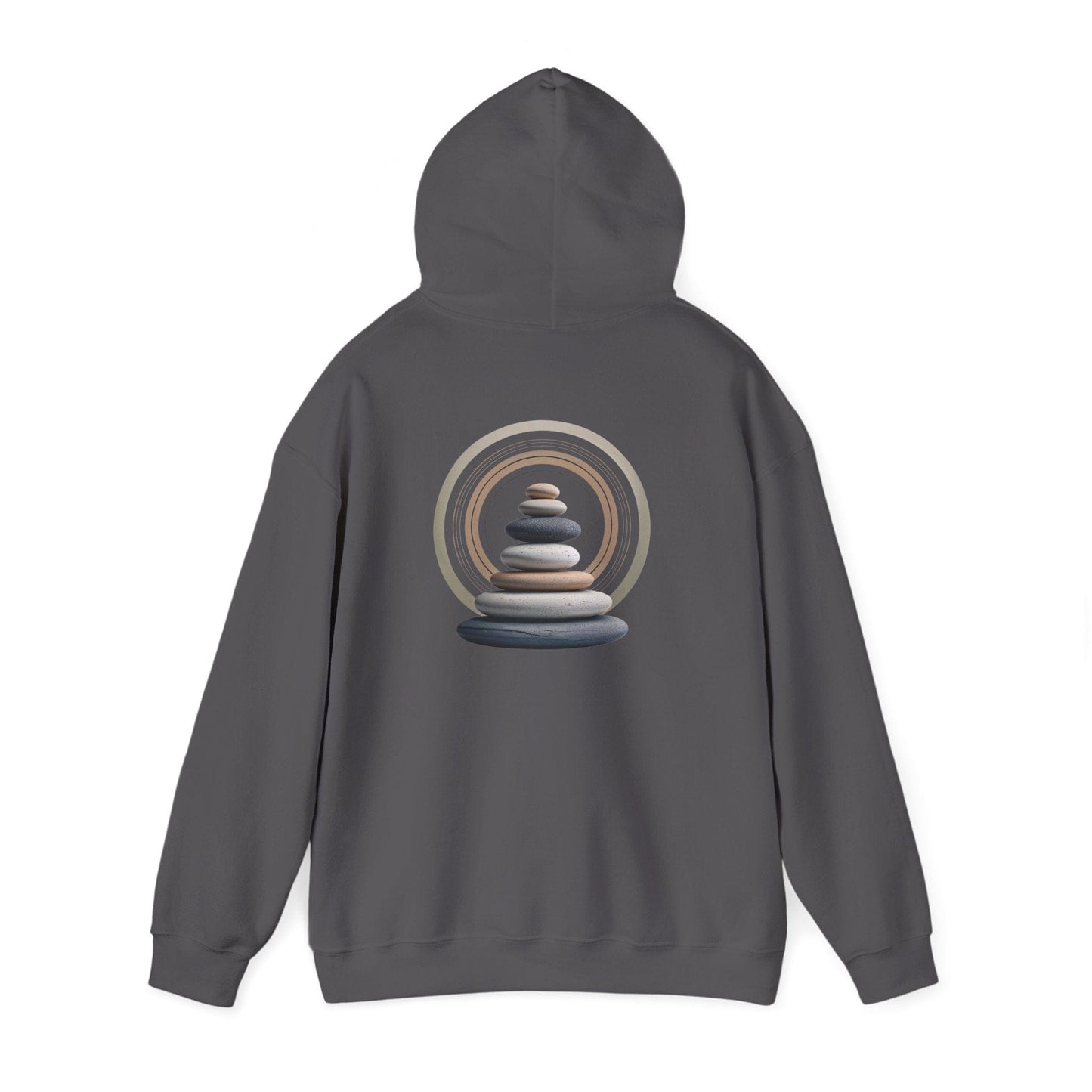 Charcoal | Echoes of Calm Hoodie, back view 2