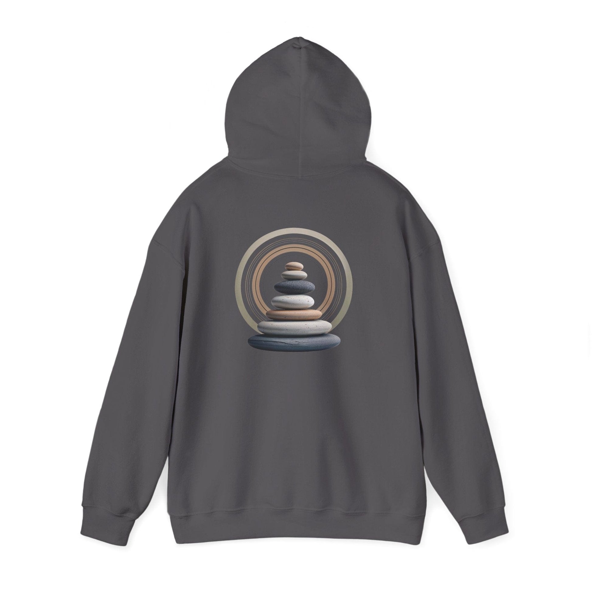 Charcoal | Echoes of Calm Hoodie, back view 2