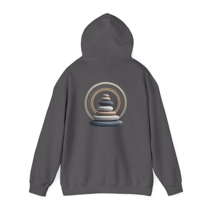 Charcoal | Echoes of Calm Hoodie, back view 2