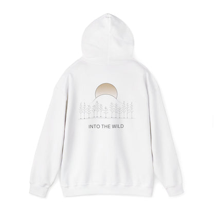 White | Into The Wild Hoodie, back view 2
