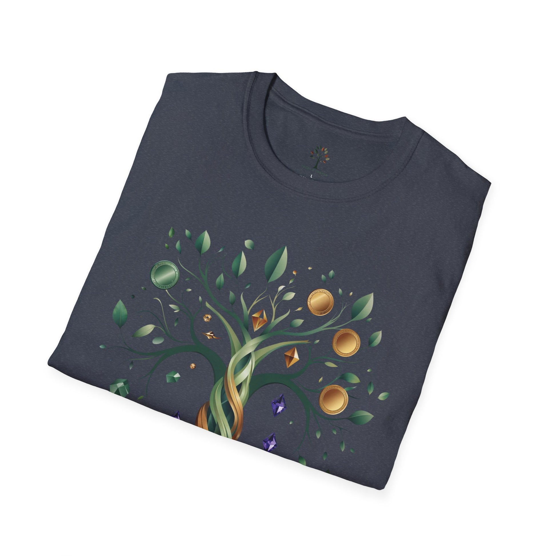 Heather Navy | Rooted in Abundance, folded view