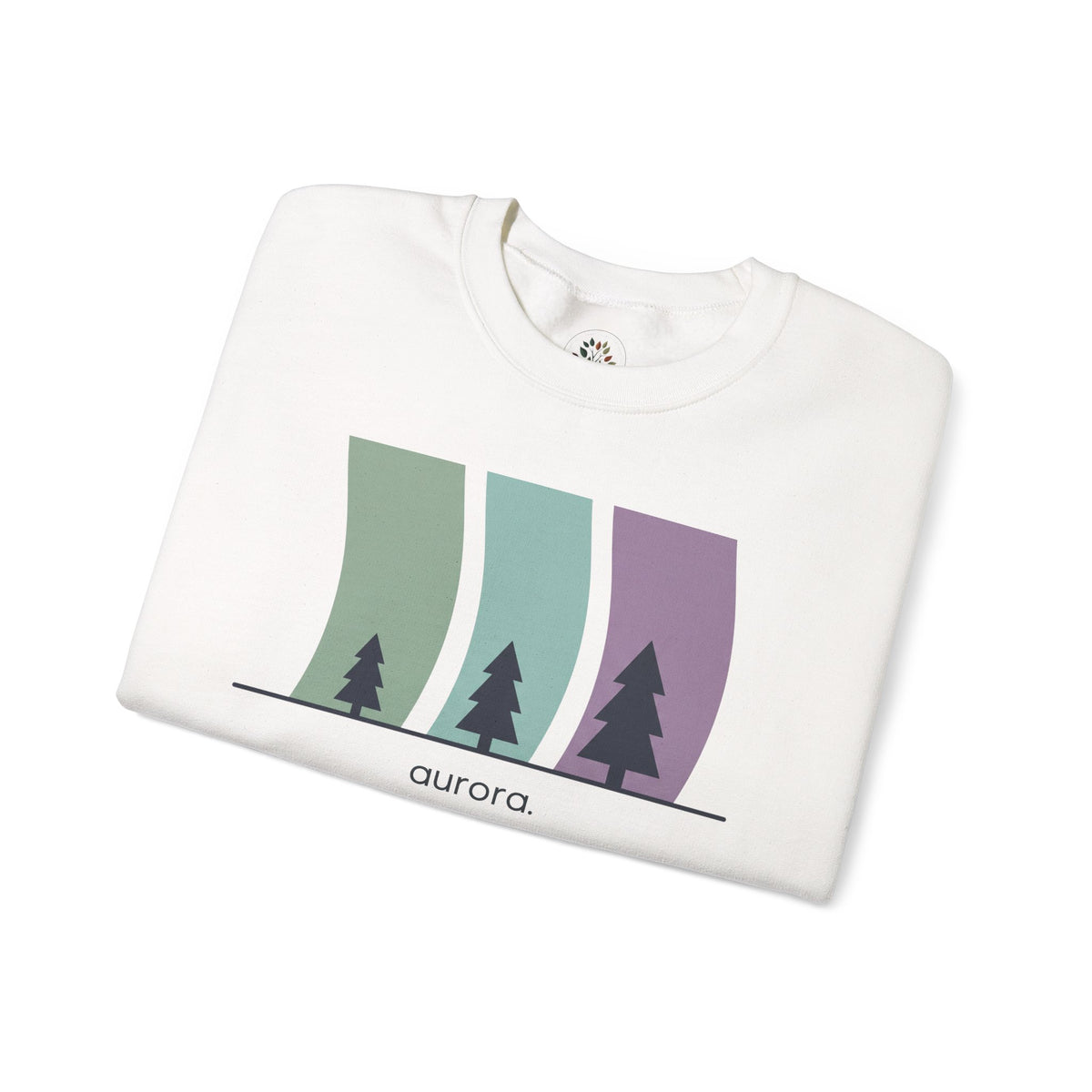 White | Aurora Sweatshirt, folded view