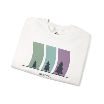 White | Aurora Sweatshirt, folded view