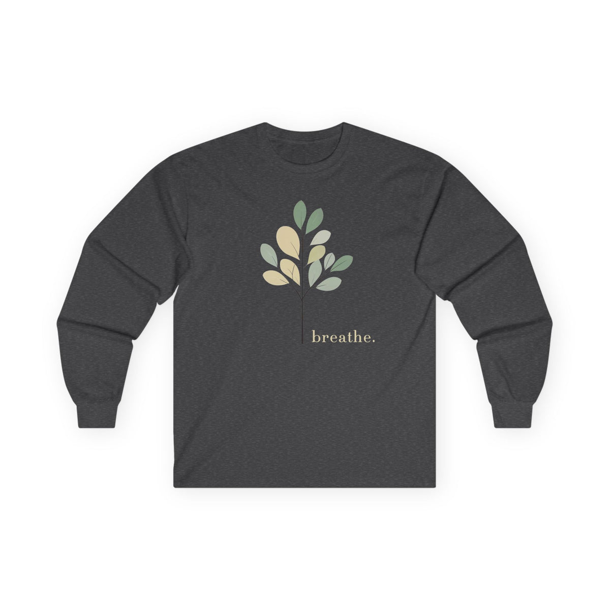 Dark Heather | Breathe Long Sleeve Tee, front view