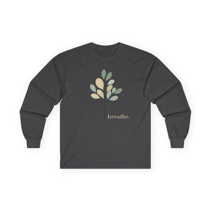 Dark Heather | Breathe Long Sleeve Tee, front view