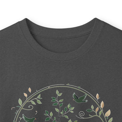 Dark Heather | Circle of Life Long Sleeve Tee, folded view