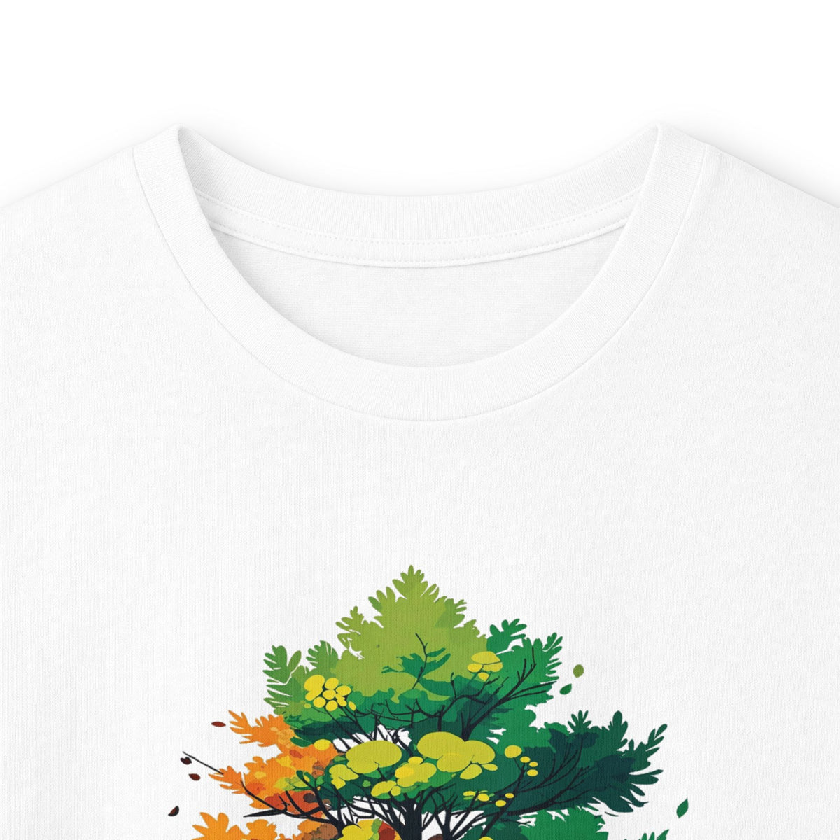 White | Trees Protect Us Long Sleeve Tee, folded view