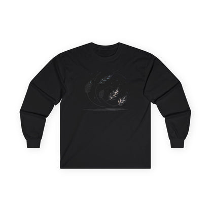 Black | Autumn Drift Long Sleeve Tee, front view