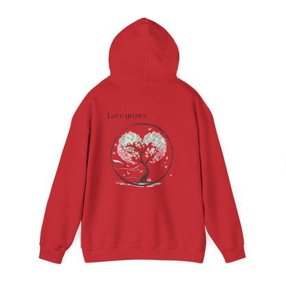 Red | Love Grows Hoodie, back view 2