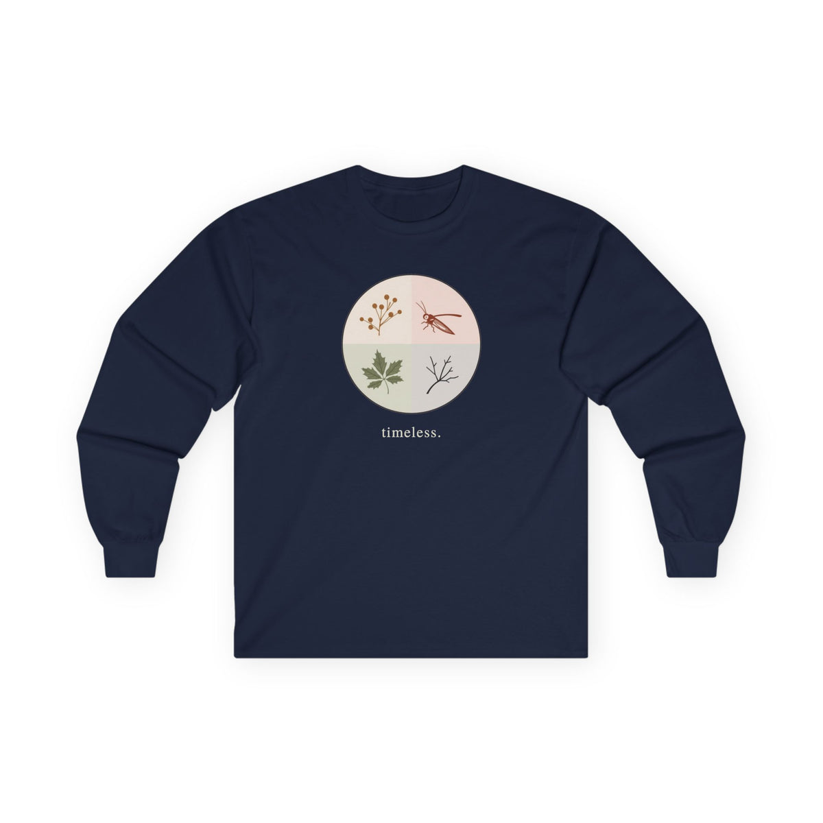 Navy | Timeless Long Sleeve Tee, front view