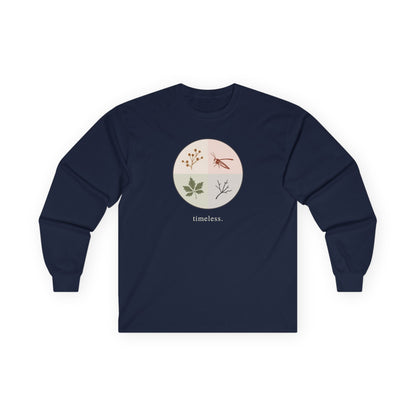Navy | Timeless Long Sleeve Tee, front view