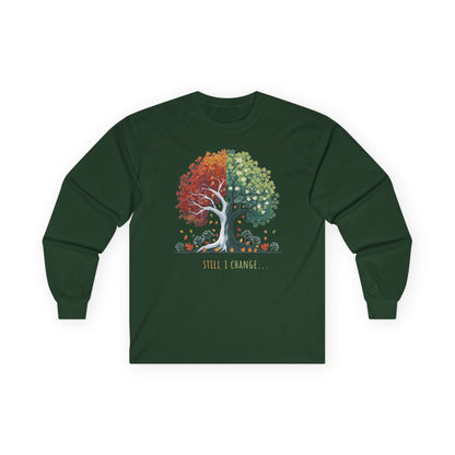 Forest Green | Still I Change Long Sleeve Tee, front view