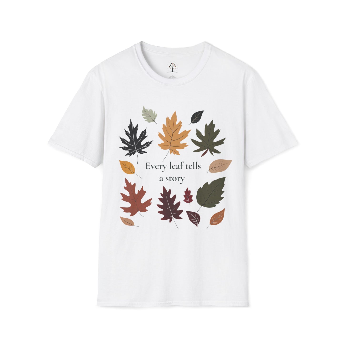 White | Every Leaf tells a Story, front view