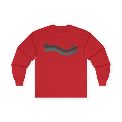 Red | River Long Sleeve Tee, front view