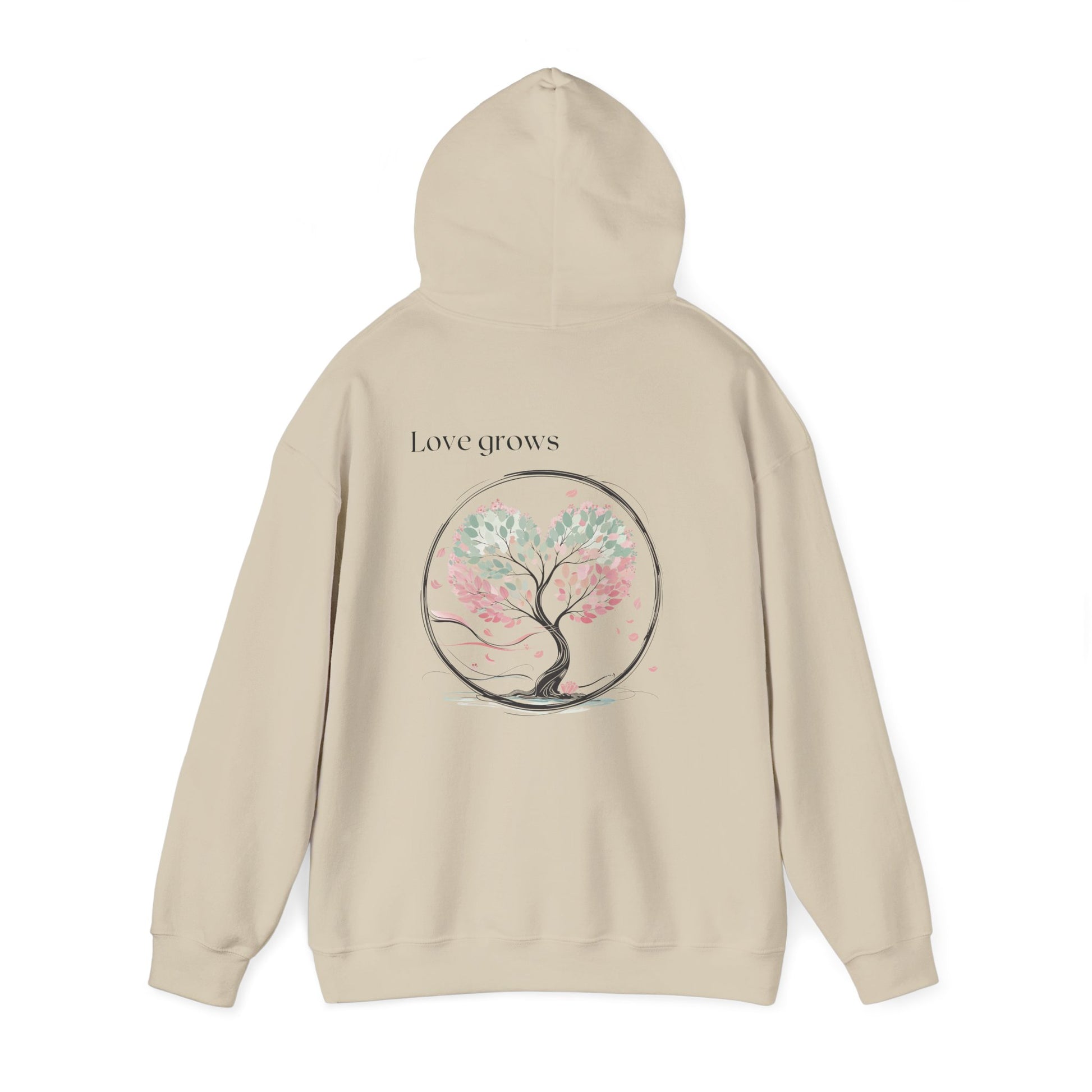 Sand | Love Grows Hoodie, back view 2