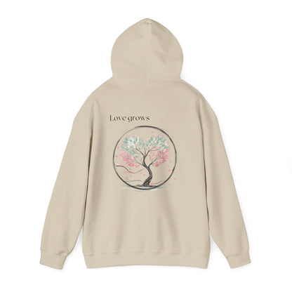 Sand | Love Grows Hoodie, back view 2