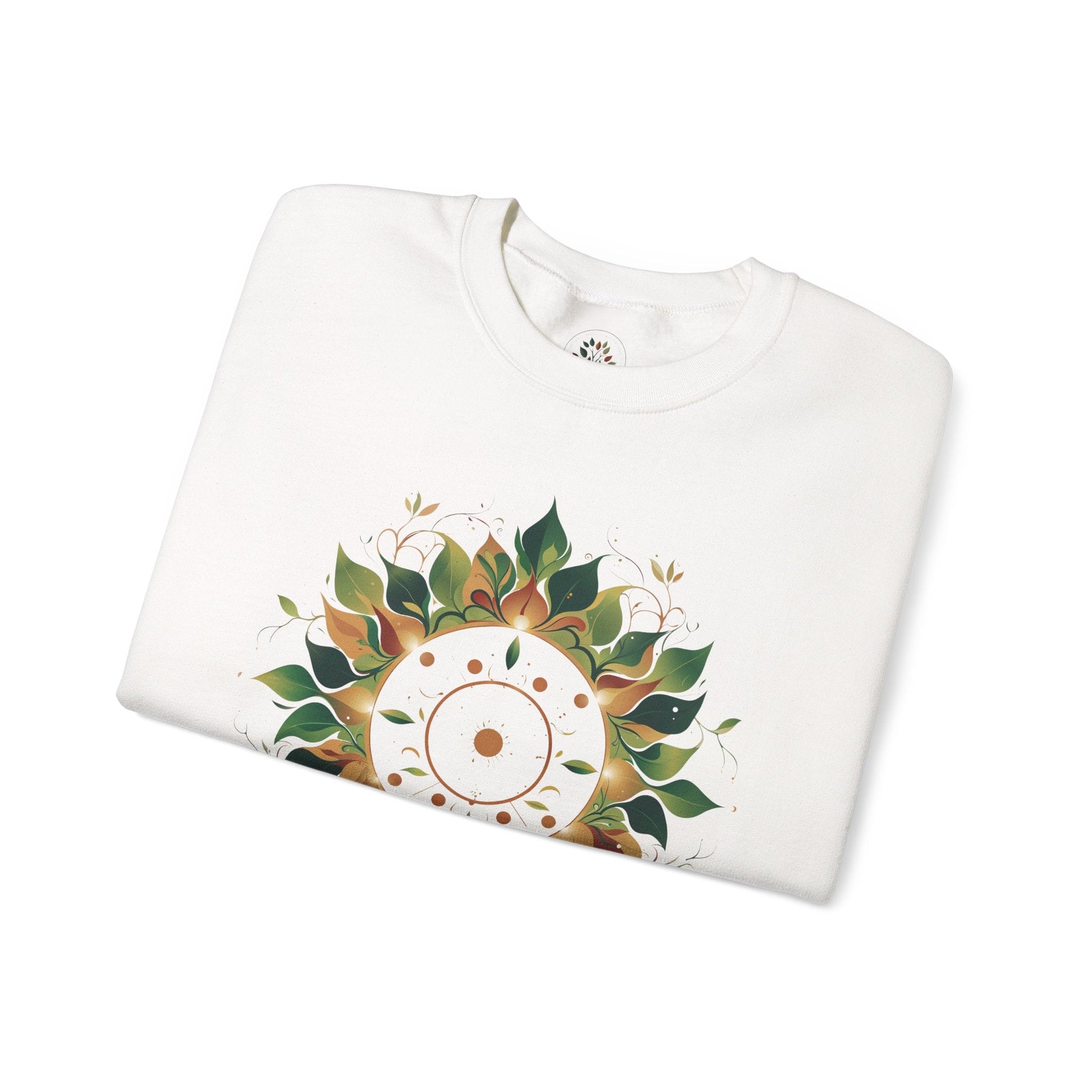 White | Solar Bloom Sweatshirt, folded view
