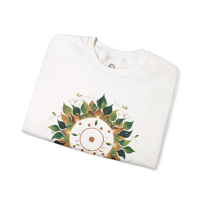 White | Solar Bloom Sweatshirt, folded view