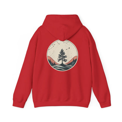 Red | Rooted in Stars Hoodie, back design view