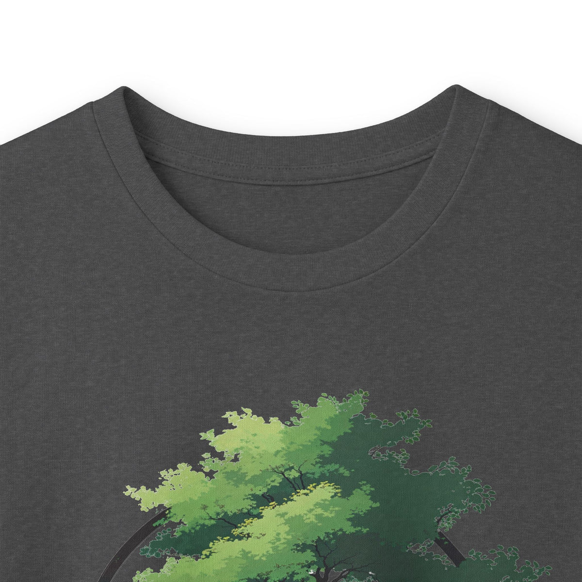 Dark Heather | The Zen Tree Long Sleeve Tee, folded view