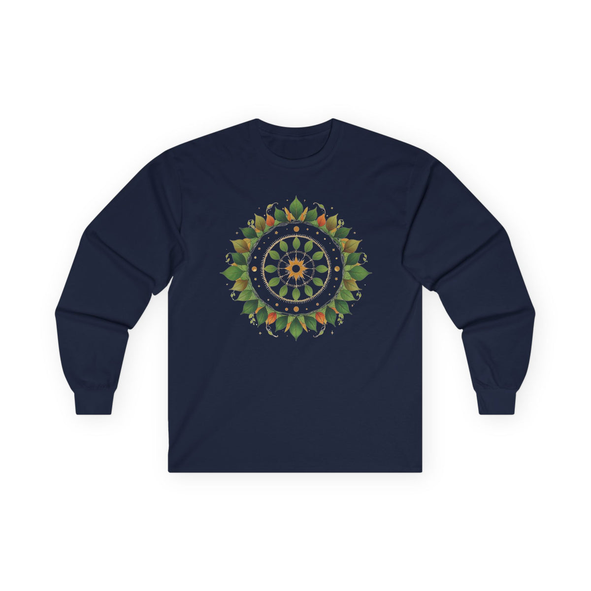 Navy | Celestial Growth Long Sleeve Tee, front view