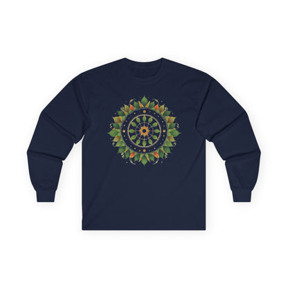 Navy | Celestial Growth Long Sleeve Tee, front view