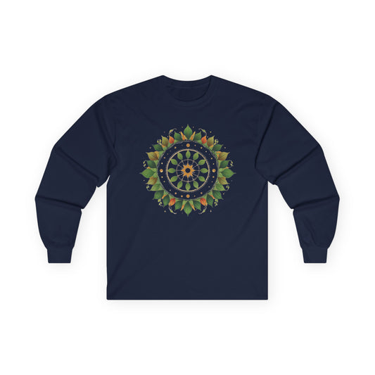 Navy | Celestial Growth Long Sleeve Tee, front view