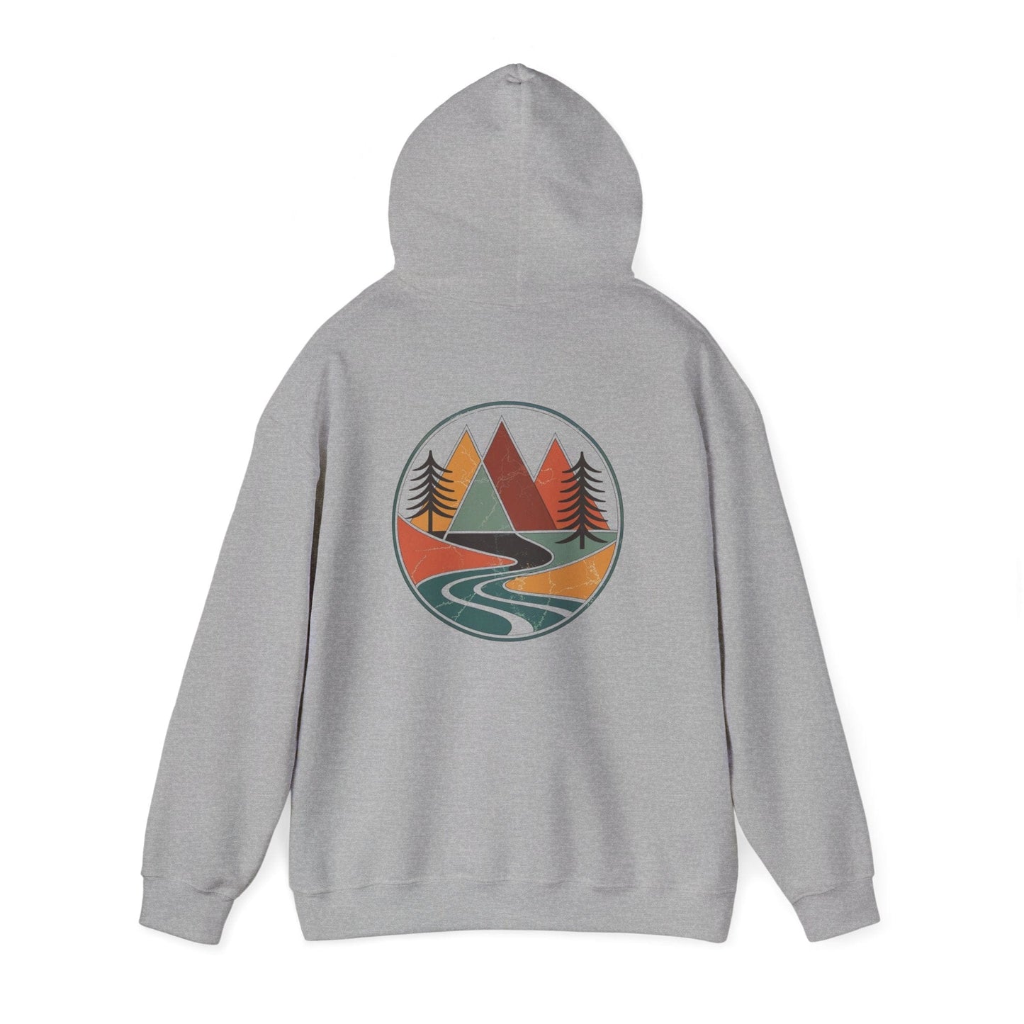 Sport Grey | Retro Horizon Hoodie, back view 2