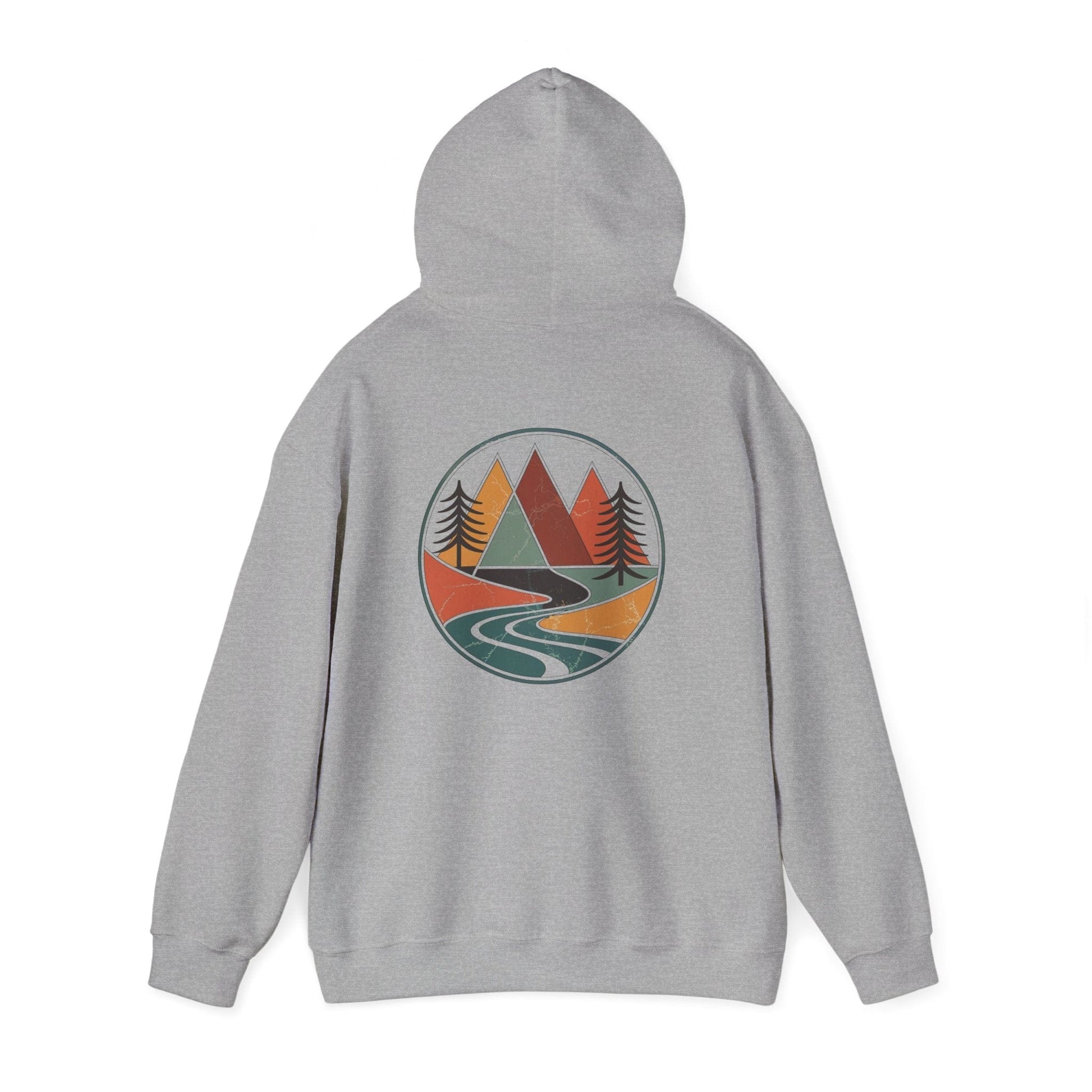 Sport Grey | Retro Horizon Hoodie, back view 2