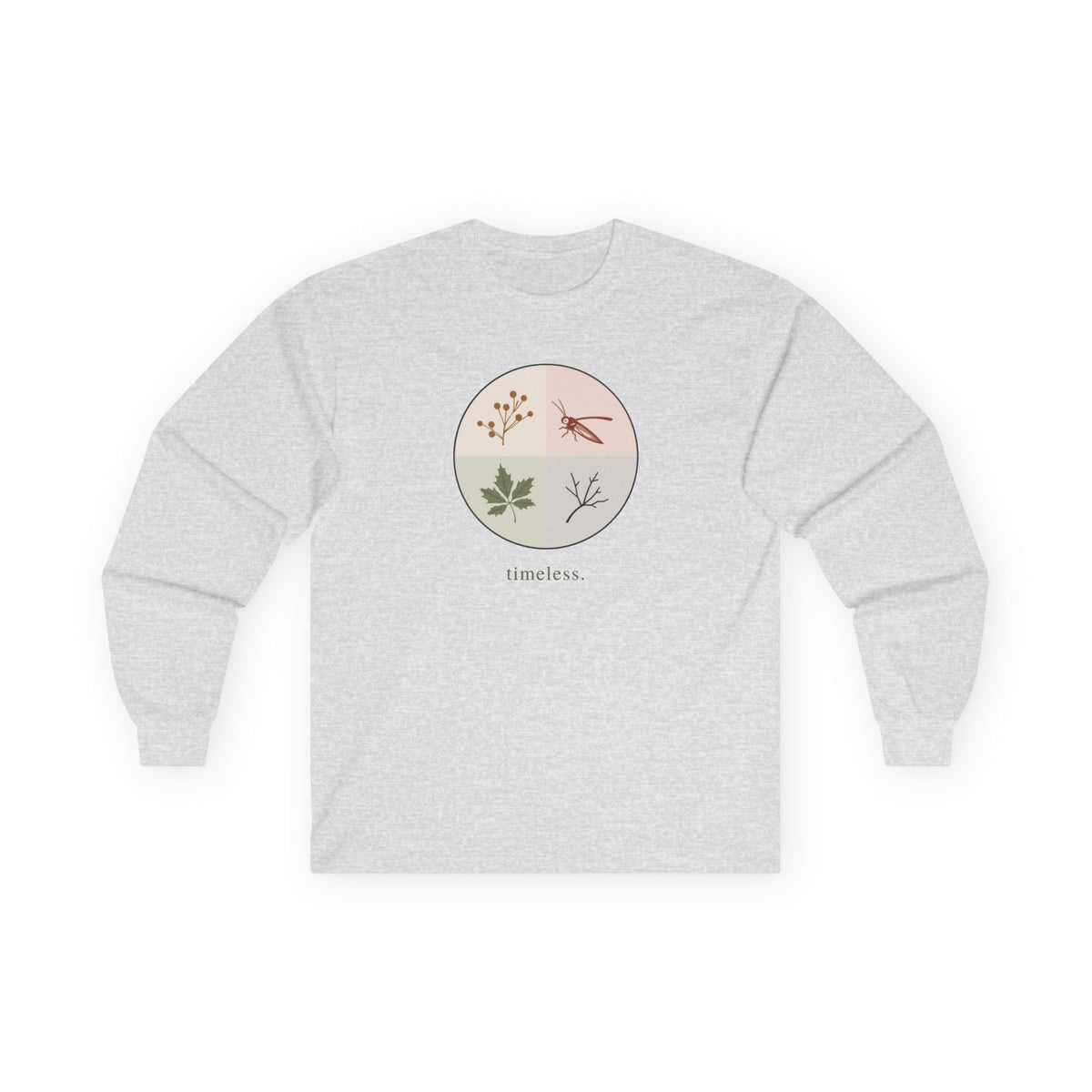 Ash | Timeless Long Sleeve Tee, front view